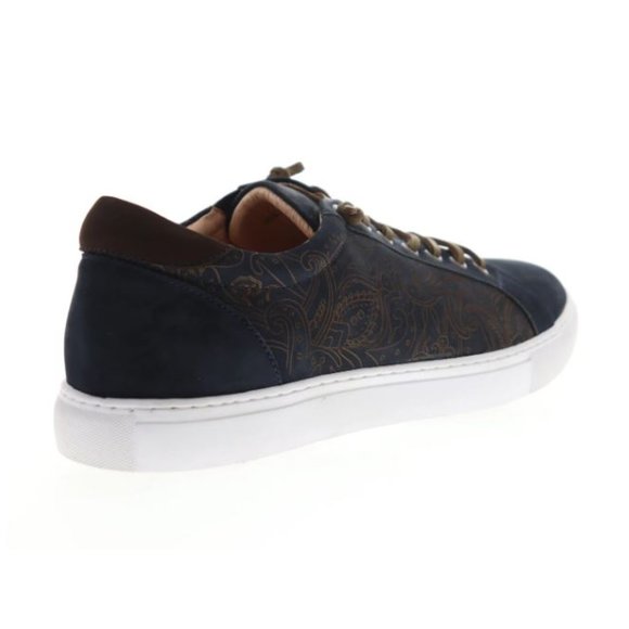 👟 NEW Robert Graham Lima RGL5018 Size 8 Men's Blue Suede Low Top Sneakers Shoes - Picture 9 of 10